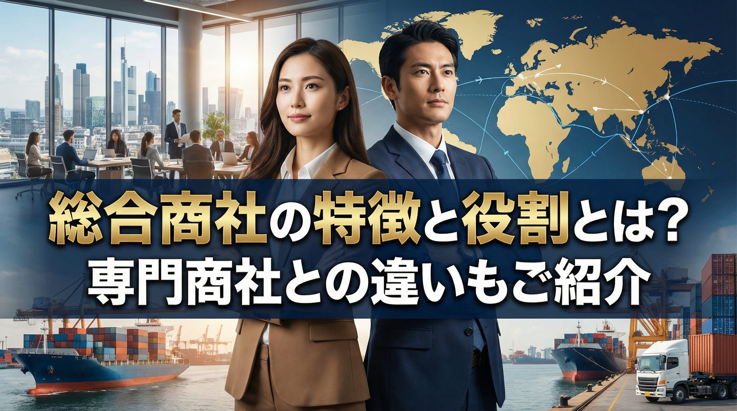 総合商社の特徴と役割とは？専門商社との違いもご紹介